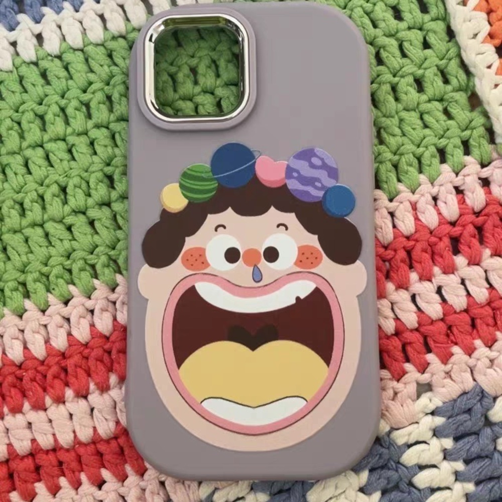 Playful Cartoon Mouth Phone Case in Light Purple